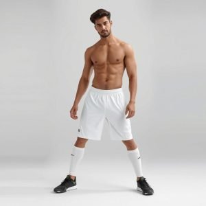 White Football Half Pant For Man