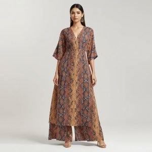 Readymade One Piece Skin Print Gown For Women/Girls