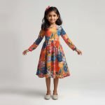 Attractive Design Baby Dress Long Sleeve Girls Party Dress